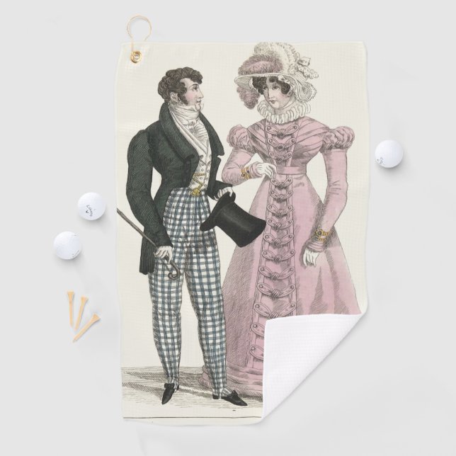 1823 Die antike Hochzeitsmännin-Mode Golfhandtuch (Insitu)