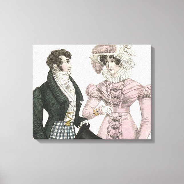 1823 Die antike Hochzeitsmännin-Mode Leinwanddruck (Vorderseite)