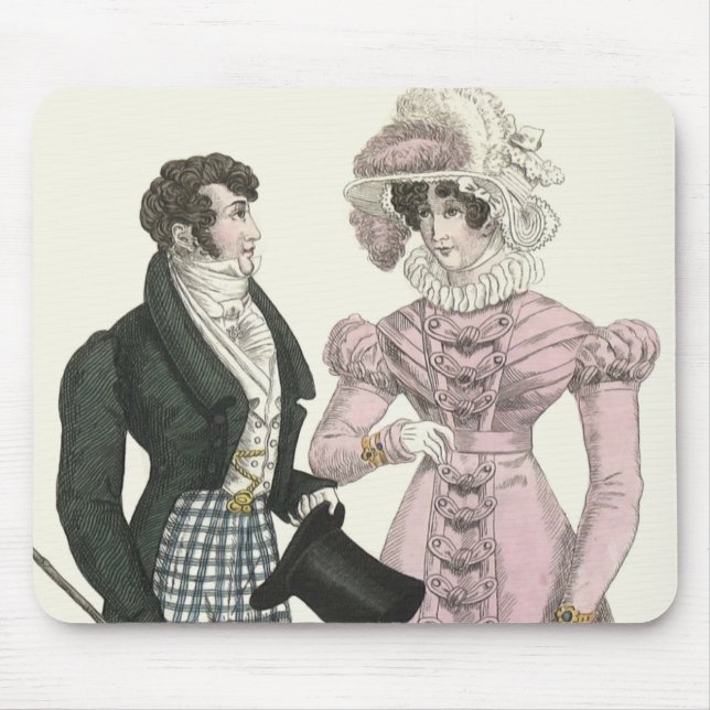 1823 Die antike Hochzeitsmännin-Mode Mousepad (Vorne)