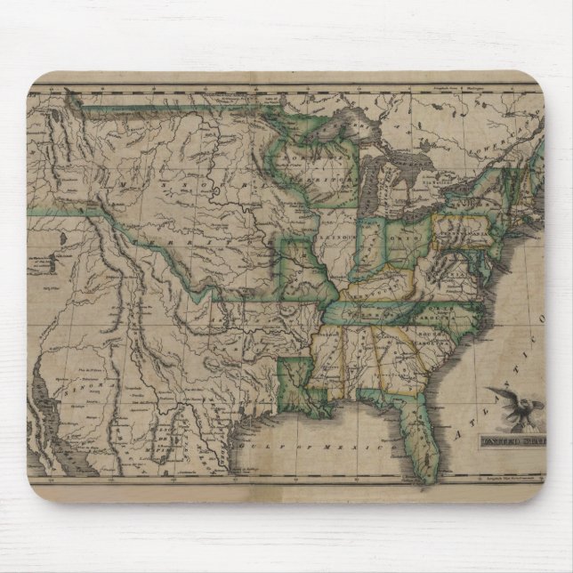 1823 US-Karte Mousepad (Vorne)