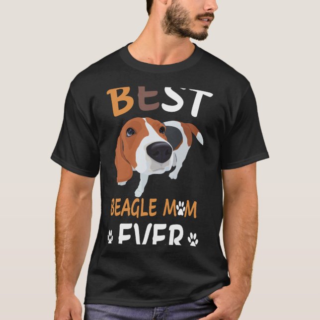 182 Beste Beagle-Mama je T-Shirt (Vorderseite)