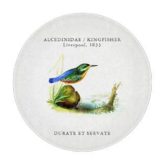 1833 Liverpool Archiv | Eisvogel Rundglas Schneidebrett