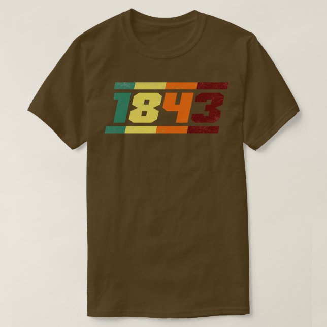1843 Vintag Retro T-Shirt (Design vorne)