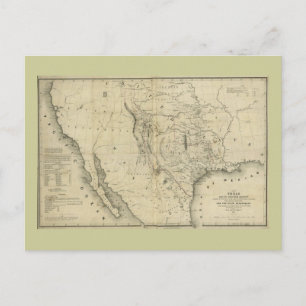 1844 Karte von Texas und den angrenzenden Ländern