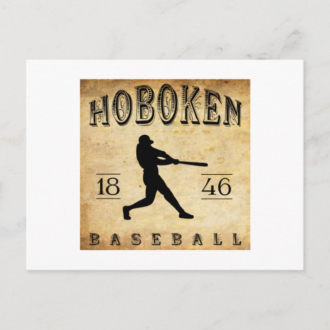 1846 Hoboken New Jersey Baseball Postkarte (Vorderseite)