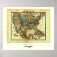 1848 Thunot Duvotenay Karte: Etats-Unis & Mexique