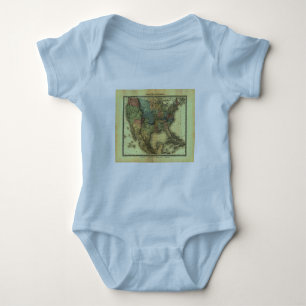 1848 Thunot Duvotenay Karte:  Vereinigte Staaten & Baby Strampler