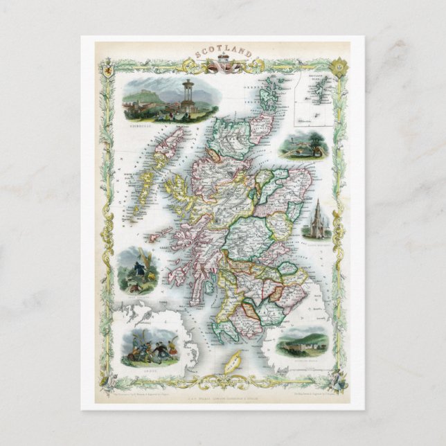 1851 Schottland Postkarte (Vorderseite)