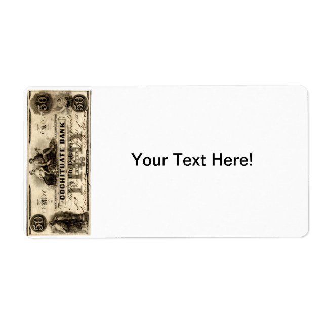1853 Cochituate Fünfzig-Dollar-Note (Vorne)