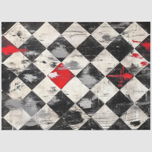 1854-Harlekin Blutend Seidenpapier (Vorderseite)
