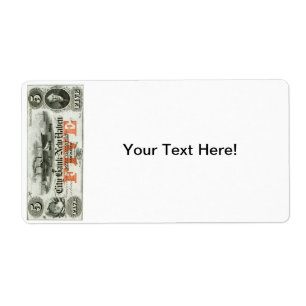 1855 New Haven Five Dollar Note