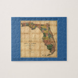 1856 Karte des Staat Florida durch Kolumbus Gezeic