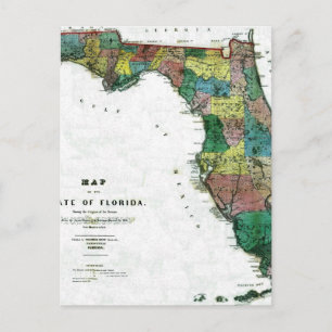 1856 Karte des Staat Florida durch Kolumbus Gezeic
