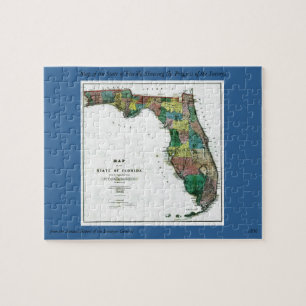 1856 Karte des Staat Florida durch Kolumbus Gezeic