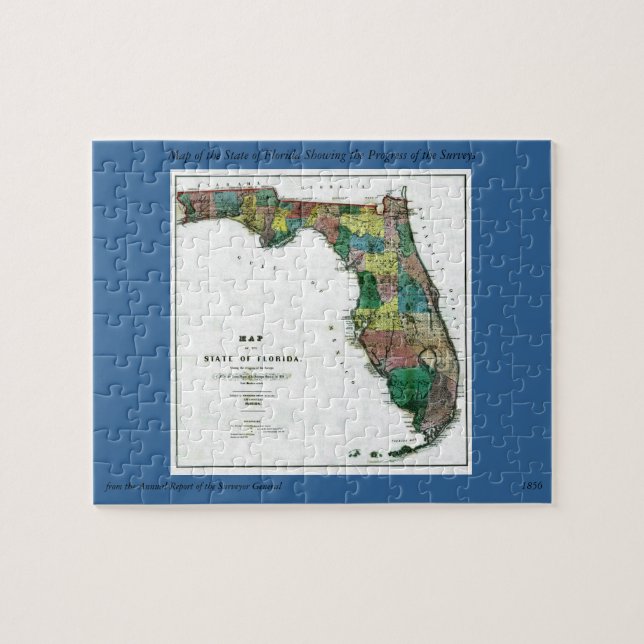 1856 Karte des Staat Florida durch Kolumbus Gezeic (Horizontal)
