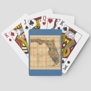 1856 Karte des Staat Florida durch Kolumbus Gezeic Spielkarten