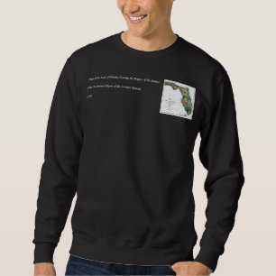 1856 Karte des Staat Florida durch Kolumbus Gezeic Sweatshirt