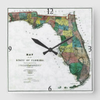 1856 Map of the State of Florida by Columbus Drew