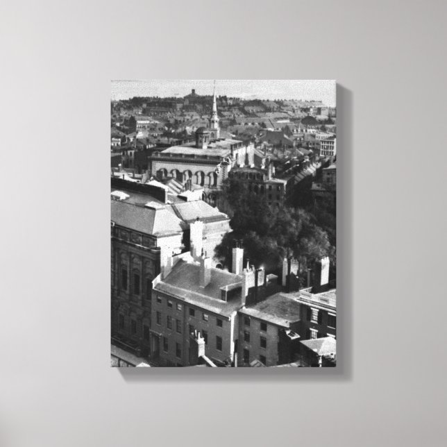 1859: Blick auf Boston nach Süden Leinwanddruck (Vorderseite)