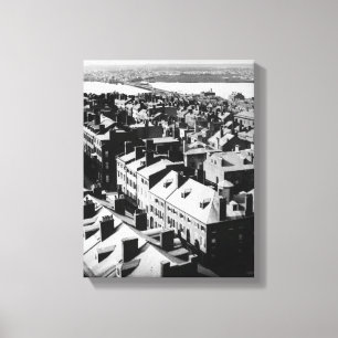 1859: Die Stadt Boston, Massachusetts Leinwanddruck