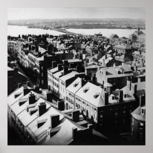 1859: Die Stadt Boston, Massachusetts Poster