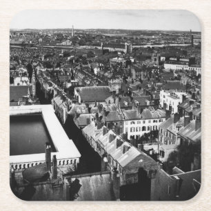 1859: Die Stadt von Boston, Massachusetts Rechteckiger Pappuntersetzer