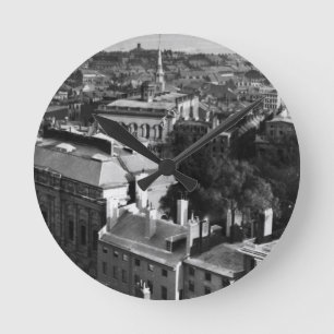 1859:  Eine Ansicht von Boston schauend Süd Runde Wanduhr