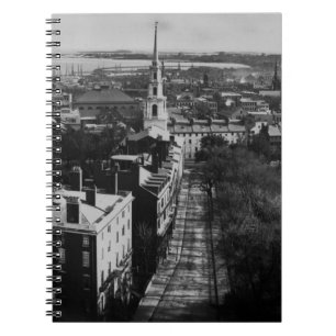 1859: Eine Ansicht von Boston vom Staats-Haus Notizblock