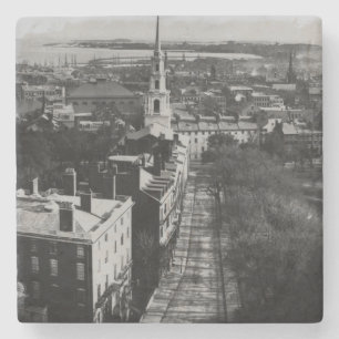 1859: Eine Ansicht von Boston vom Staats-Haus Steinuntersetzer