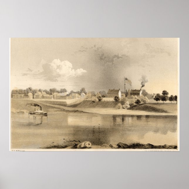 1859 Smith Fort Arkansas Lithograph Poster (Vorne)