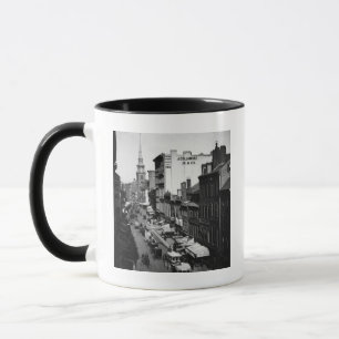 1859:  Verkehr und Geschäfte auf Washington-Stra Tasse