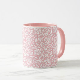 1860 Floral, Mug de café rose
