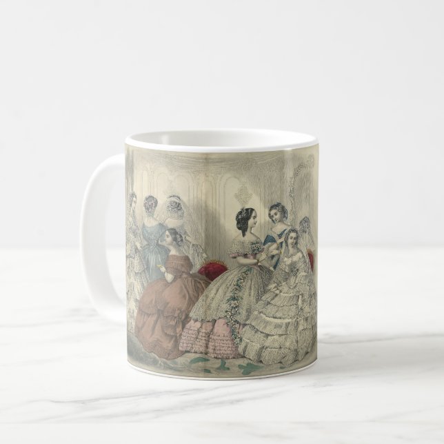 1860 Godey's Brides & Bridesmaids Tasse (Vorderseite Links)