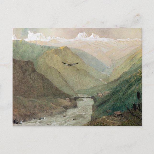 1860, Kaschmir Postkarte (Vorderseite)