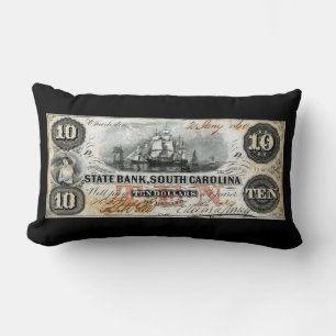 1860 South Carolina Zehn Dollar Note Lendenkissen
