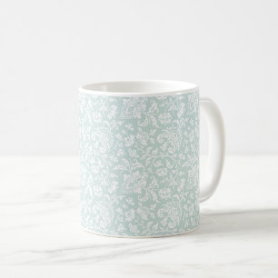 1860er Jahre Blumenkaffee, Sea Glass Green Coffee Kaffeetasse