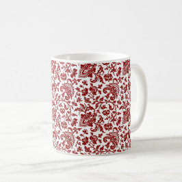 1860er Jahre Blumenkohl, Rot auf Tasse
