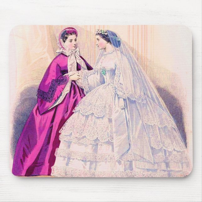 1861 Brautkleid Mousepad (Vorne)