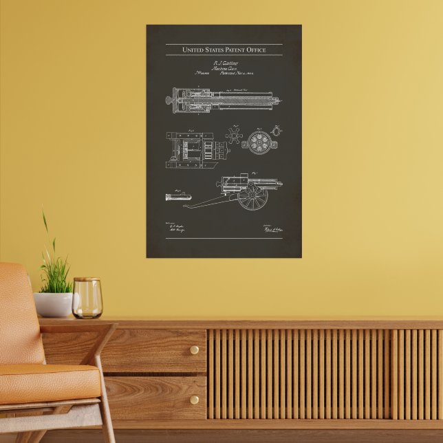 1862 US 36836 - Gatling Gun Poster (Wohnzimmer 2)