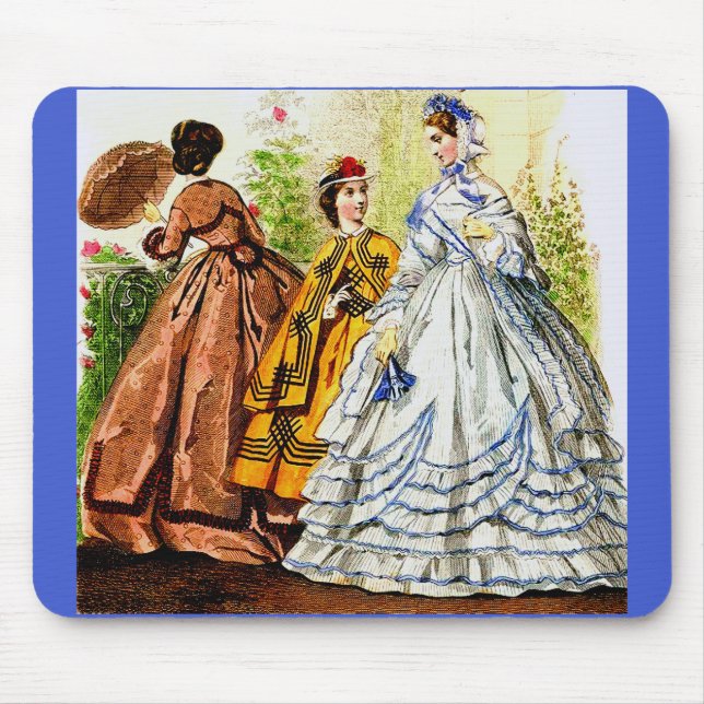 1863 Journal Des Jeunes Personnes fashion plate Mousepad (Vorne)