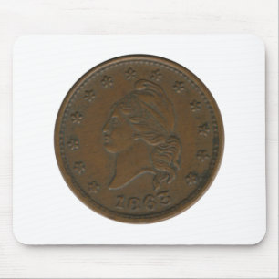 1863 ziviles Kriegs-Zeichen Mousepad