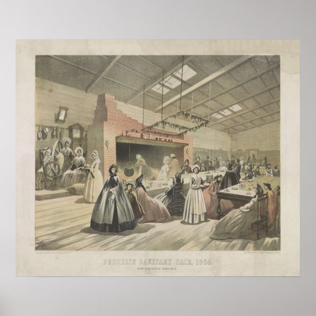 1864 Brooklyn Fair Kunst Poster (Vorne)