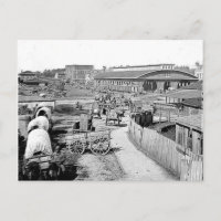 1864 Eisenbahn-Depot Atlanta Postkarte