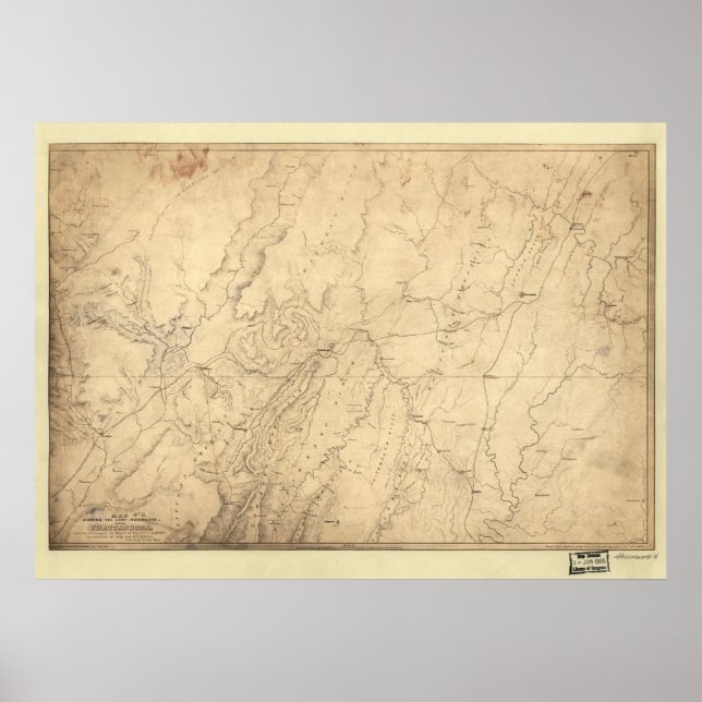 1864 Truppenbewegungen im Zivilen Krieg Chattanoog Poster (Vorne)