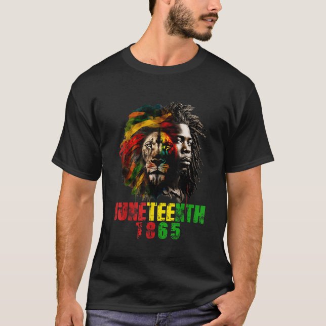 1865 Feierliche Feier Lion African American Fr. T-Shirt (Vorderseite)