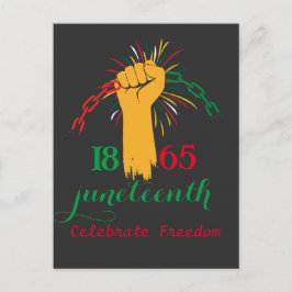 1865 feiert Freiheit gebrochene Kette Postkarte