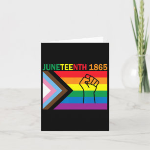 1865 Fist Rainbow Flag Gay Pride Monat Karte