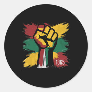 1865 - Frauen - Afrikanische Freiheit Runder Aufkleber