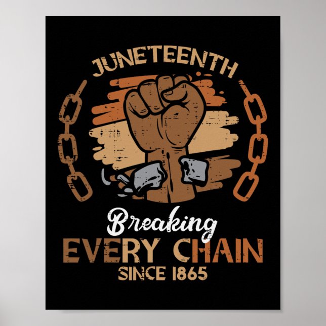 1865 Männer brechen jede Kette Poster (Vorne)