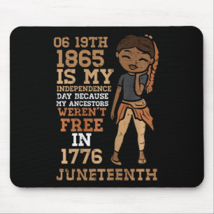 1865 Mein Unabhängigkeitstag 19. Schwarze Mädchen Mousepad